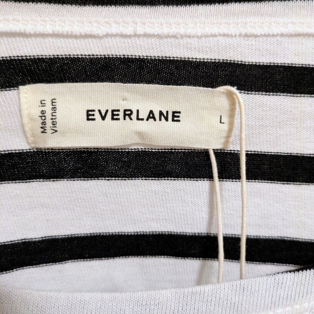 Striped Black and White Women's Top - Picture 2 of 7